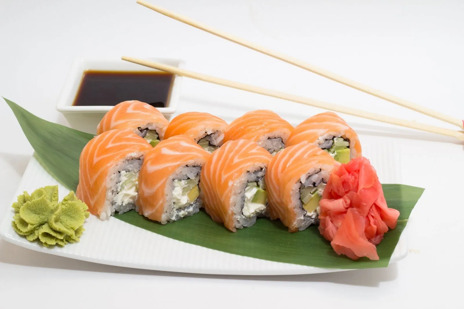 Salmon cream cheese roll at Sankai Sushi, a Japanese Restaurant in Denver