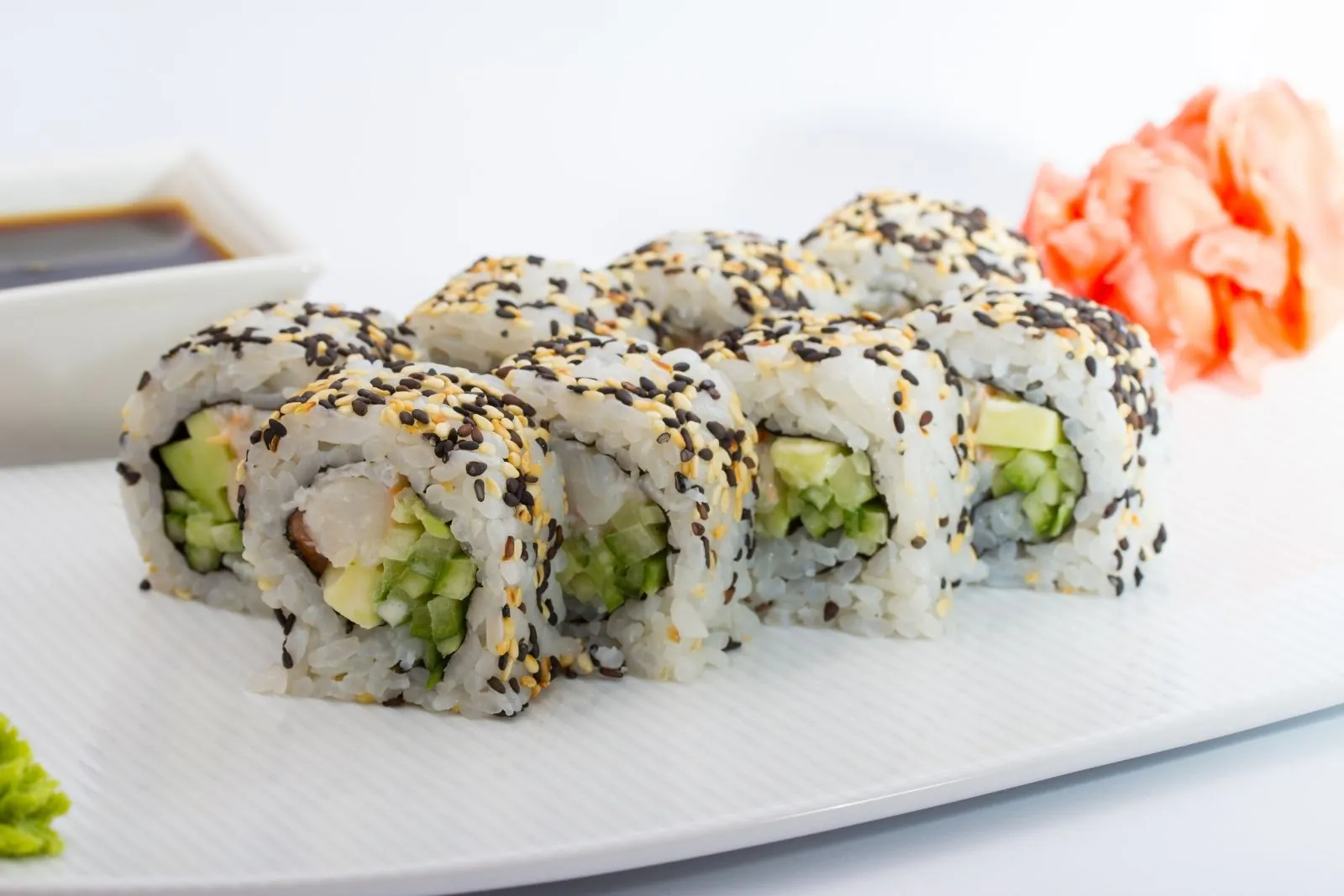 California roll with sesame seeds at Sankai Sushi, a Japanese Restaurant in Denver